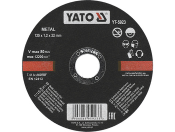 Tarcze tarcza do cięcia metalu stali inox 125 x 1,2 mm YATO