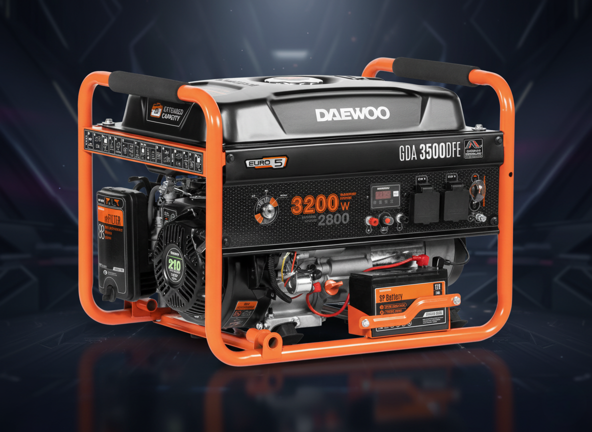 Agregat prądotwórczy gaz benzyna generator prądu 230V GDA3500DFE AVR DAEWOO   DEAWEOO