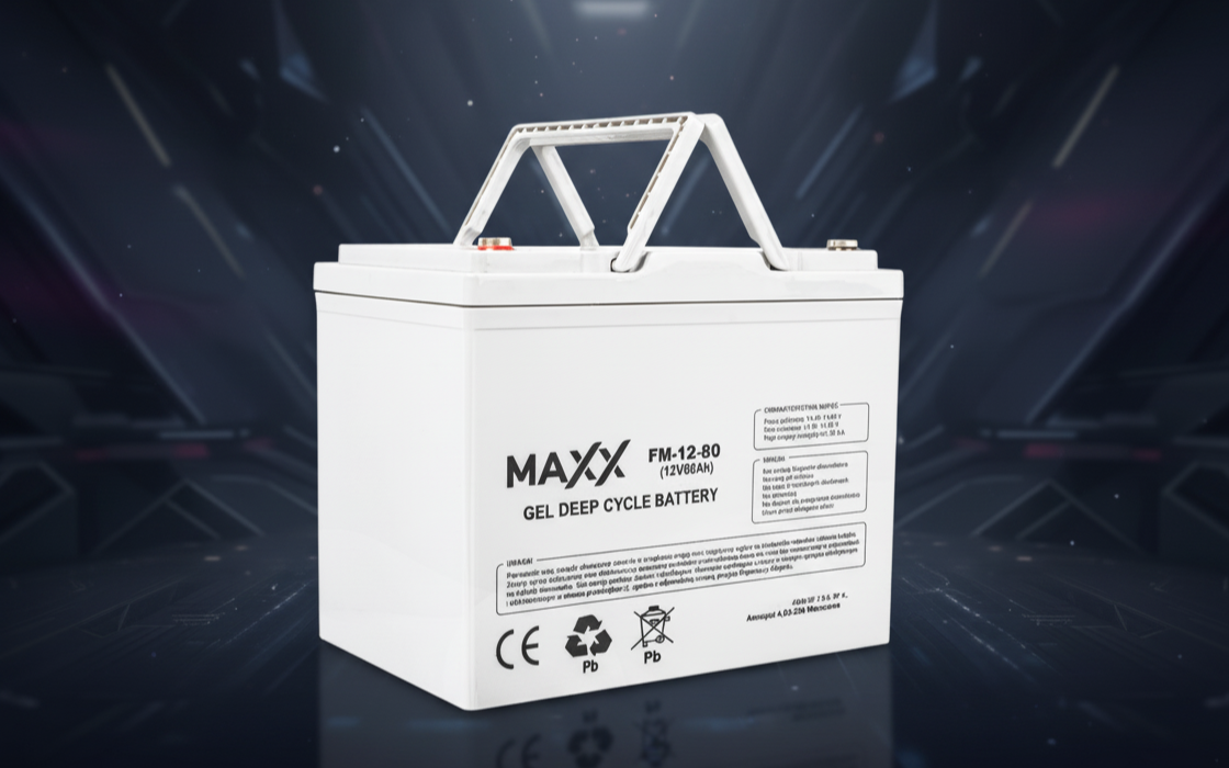 Akumulator solarny do fotowoltaiki UPS DEEP CYCLE GEL 12V 80Ah 4SUN aku75