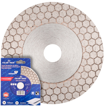 Tarcza 125mm diamentowa do płytek gresu glazury szlifowania cięcia 45 stopni FALON-TECH
