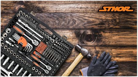 Zestaw nasadek grzechotki bity 225 el STHOR 58693 YATO