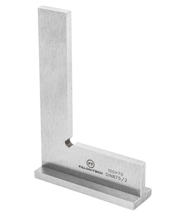 Kątownik ślusarski ze stopką 90° stalowy z podstawą płaski 100x70 mm FALON-TECH