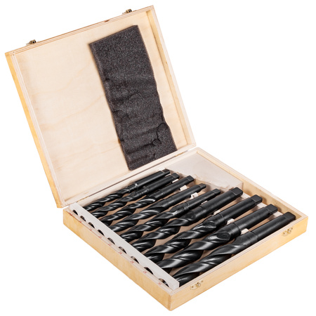 Zestaw Wierteł Morsa do Metalu MK2 MK3 14,5-30 mm HSS (9 el) FALON-TECH