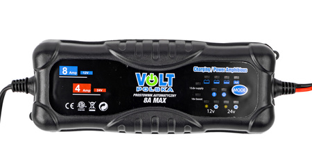 Prostownik ładowarka do akumulatora 12V-24V 8A AUTO VOLT POLSKA
