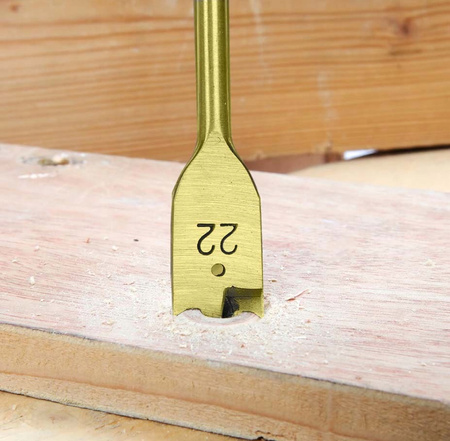 Zestaw wierteł łopatkowych piórkowych do drewna 6-38 mm 16el FALON-TECH