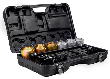 Zestaw ściagaczy ściągacz tulei wahacza łożysk sworzni adaptery 26el JCB