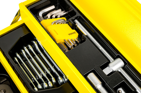 Zestaw narzędziowy 60 elementów + metalowa skrzynka WMC