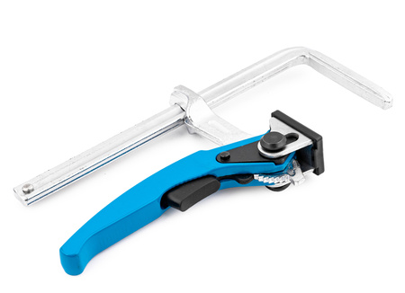 Ścisk stolarski dźwigniowy zacisk uchwyt do szyny odkuwany 160x60mm FALON-TECH