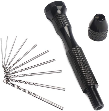 Precyzyjna mini wiertarka ręczna wkrętak + wiertła 0,5 - 3 mm 25el FALON-TECH