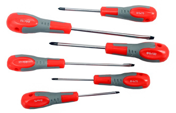 Śrubokręty Wkrętaki z Magnesem Zestaw 6szt PH FT (śrubokręt, wkrętak)