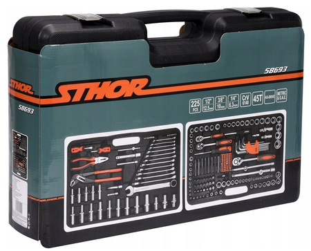 Zestaw nasadek grzechotki bity 225 el STHOR 58693 YATO