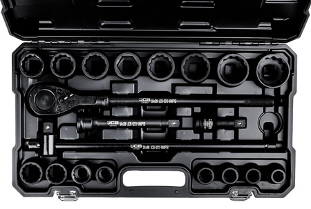 Klucze nasadowe nasadki udarowe grzechotka zestaw 3/4" 21el 17-50 mm 15-k JCB