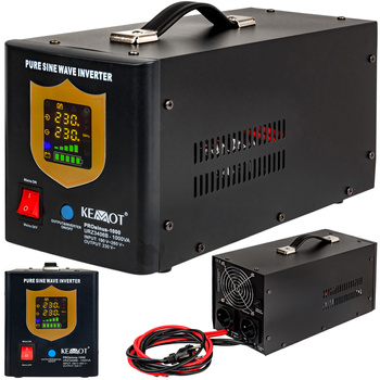 Przetwornica prostownik zasilanie awaryjne PROSINUS-1000 12V (1000/700W) BLACK KEMOT