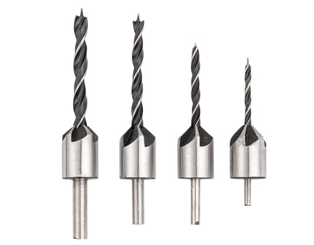 Wiertła do drewna z pogłębiaczem zestaw 3-6mm 4szt FALON-TECH