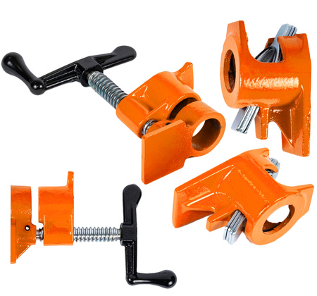 Zestaw 4x ścisk stolarski rurowy bezkońcowy 3/4" zacisk na rurę FALON-TECH