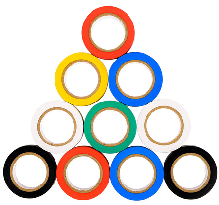 Taśma izolacyjna izolacja zestaw taśm pcv kolor 10 szt wodoodporna 19x10 m FALON-TECH