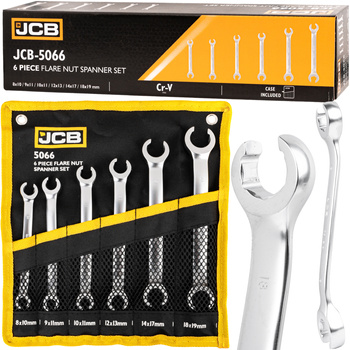 Klucze otwarte oczkowe zestaw do przewodów hamulcowych CR-V 6el 8-19mm JCB