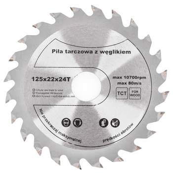 Tarcza widiowa do drewna 125x22,2x24T GEKO