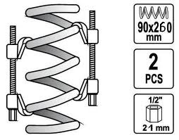 Ściągacze do sprężyn McPherson 2szt 260 mm FALON-TECH