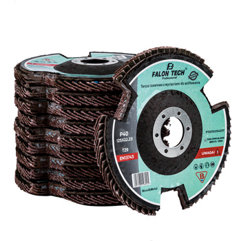 Tarcza listkowa lamelkowa lamelka z wycięciami 125mm P40 FALON-TECH