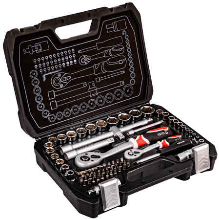 Zestaw kluczy nasadowych 1/2" 1/4" 72el YT-38782 YATO