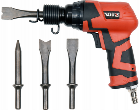 Młotek pneumatyczny kompozytowa budowa + 4 dłuta YATO