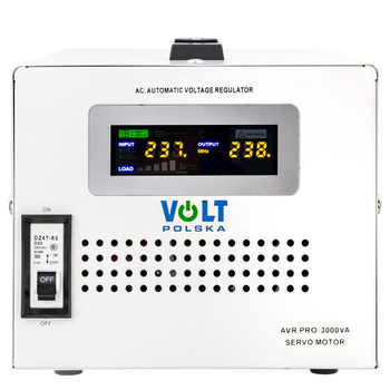 Stabilizator napięcia AVR PRO 3000 VA SERVO 3% do agregat  VOLT POLSKA