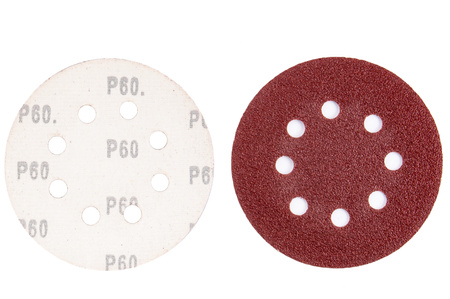 Papier ścierny na rzep krążek dysk z dziurami 125mm P60 100szt SILVER