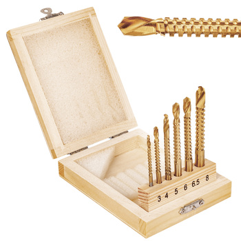 Wiertła frezujące HSS-TiN 3-8mm 6 szt. FALON-TECH