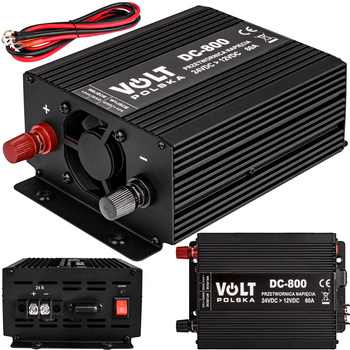 Reduktor napięcia 24v / 12v przetwornica prądu 800w VOLT POLSKA