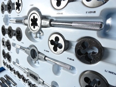 Zestaw narzynki gwintowniki kalibrowniki 110 sztuk GEKO