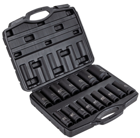 Nasadki udarowe Klucze nasadowe Zestaw 1/2" 10-32 mm 16 sztuk BJC