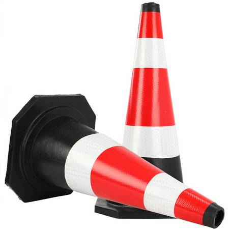 Zestaw pachołek drogowy słupek ostrzegawczy odblaskowy 60cm 4szt. MAR-POL