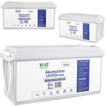 Akumulator LiFePo4 150Ah 100A 12V BMS VOLT POLSKA