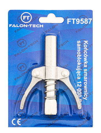 Uniwersalna końcówka smarownicy do kalamitek samoblokująca + wężyk 12000 PSI FALON-TECH