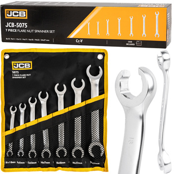 Klucze otwarte oczkowe zestaw do przewodów hamulcowych CR-V 7el 8-27mm JCB