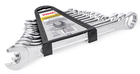 Zestaw kluczy płasko-oczkowych 6-22mm 12 sztuk WMC