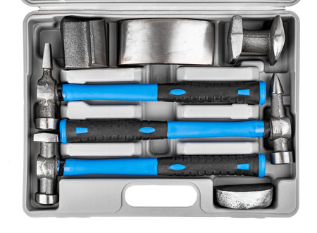 Zestaw narzędzi blacharskich 7el młotek kowadło młotki do blachy FALON-TECH