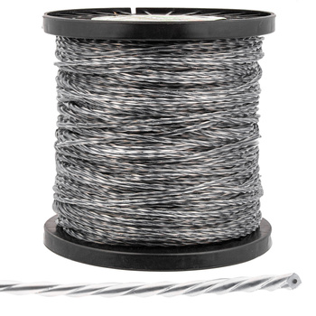 Żyłka tnąca do kosy i podkaszarki wzmocniona drutem karbowana 2.4mm 100m