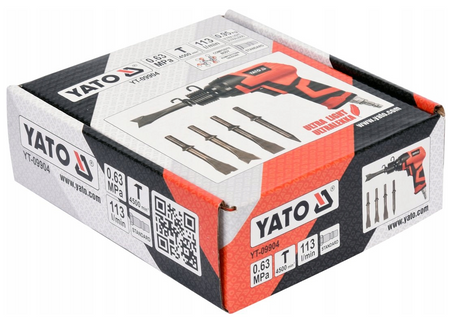 Młotek pneumatyczny kompozytowa budowa + 4 dłuta YATO