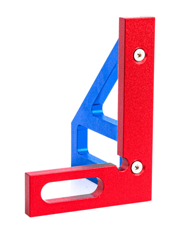 Kątomierz kątownik kwadratowy linijka 45/90° do obróbki drewna stolarski FALON-TECH