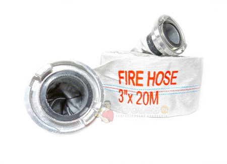 Wąż strażacki do wody 3 cale 75mm 20m Gumowany GEKO