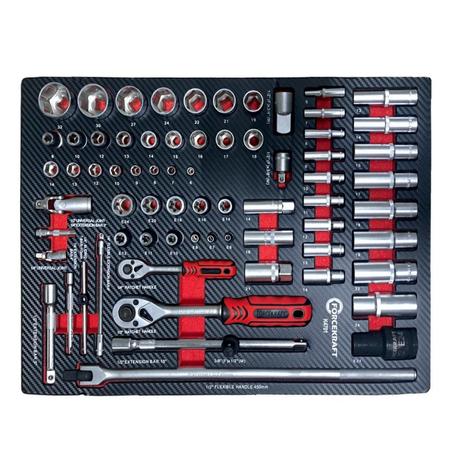 Szafka warsztatowa wózek narzędziowy z wyposażeniem klucze nasadowe 274 el. FORCEKRAFT