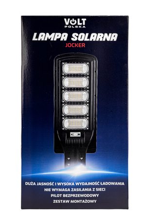 Lampa solarna uliczna JOCKER LED 180W 20000mAh VOLT POLSKA