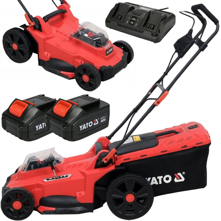 Kosiarka akumulatorowa do trawy bezszczotkowa 36V 2x4Ah system 2x18V 43cm YT-85224 YATO