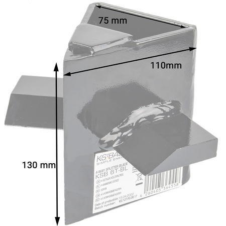 Klin czteroramienny do łuparki rębaka krzyżowy KS