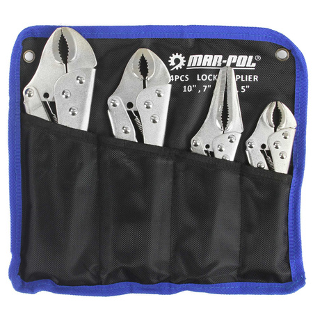 Szczypce zaciskowe Morse'a 125-250 mm (5-10") Zestaw 4 szt MAR-POL