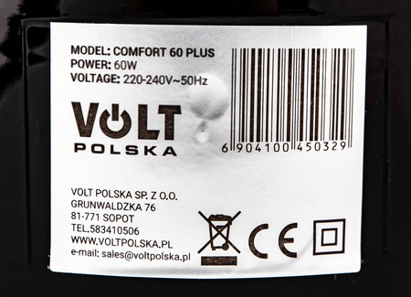 Wentylator wiatrak kolumnowy Comfort Plus 60W z pilotem VOLT POLSKA
