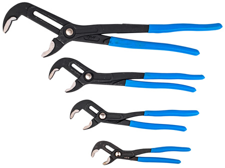 Szczypce nastawne do rur - zestaw 4szt. wraz z płachtą FALON-TECH