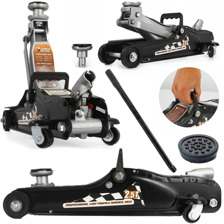 Podnośnik samochodowy hydrauliczny żaba niskoprofilowy 2.5T +Głowica +Guma